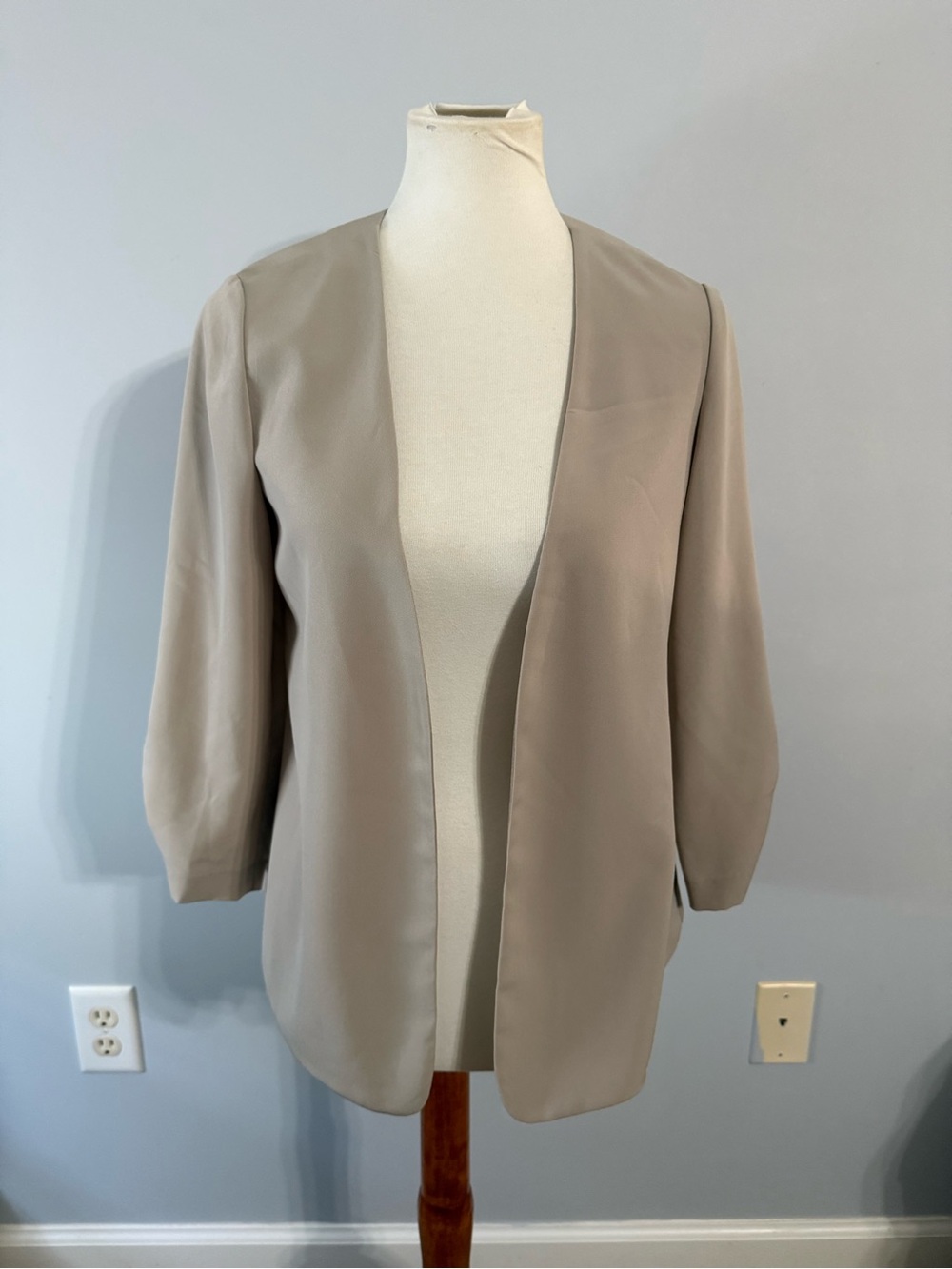 The Limited Taupe Open-Front Blazer Jacket